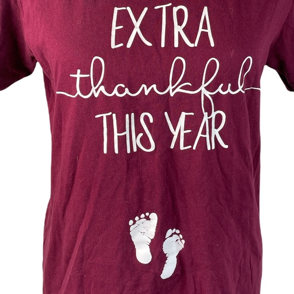 Bella Canvas Extra Thankful This Year T Shirt Auburn Size Medium - Picture 5 of 9